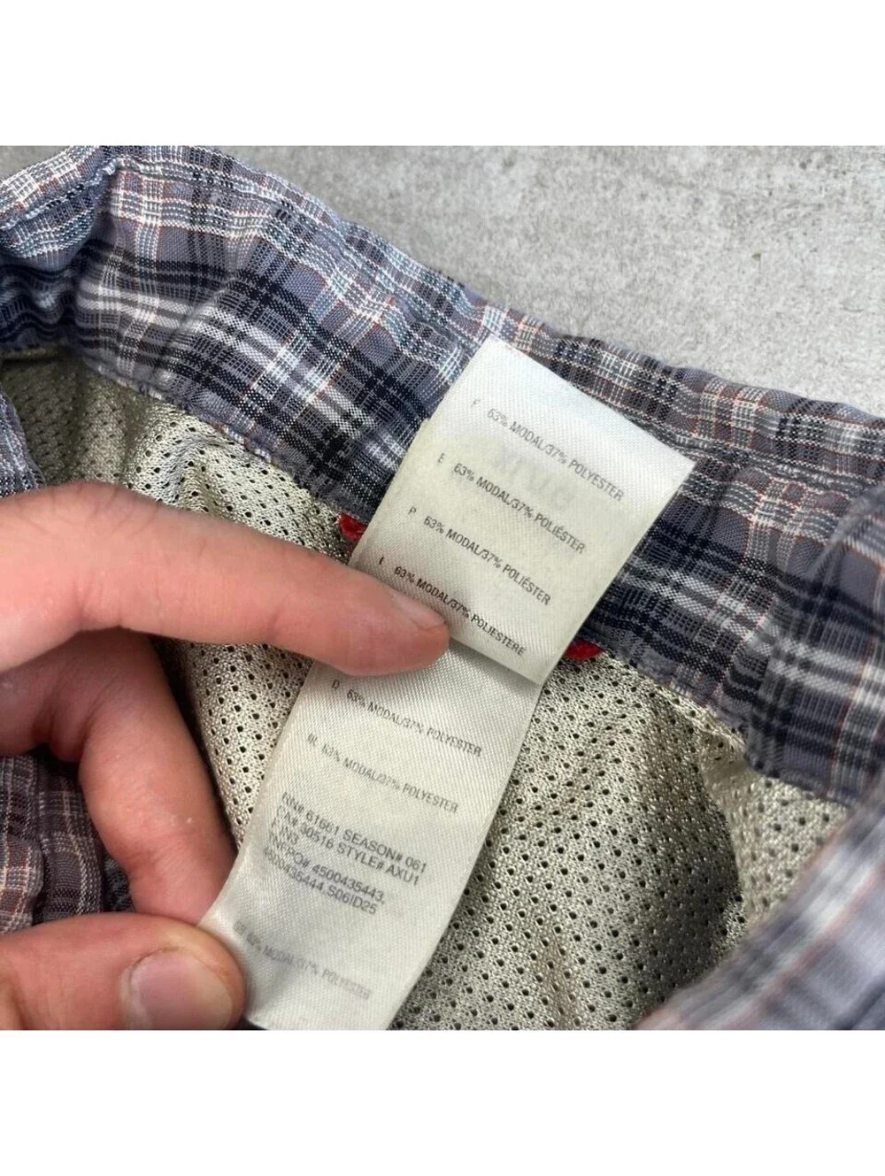 The North Face s XL Grey Plaid Button Down